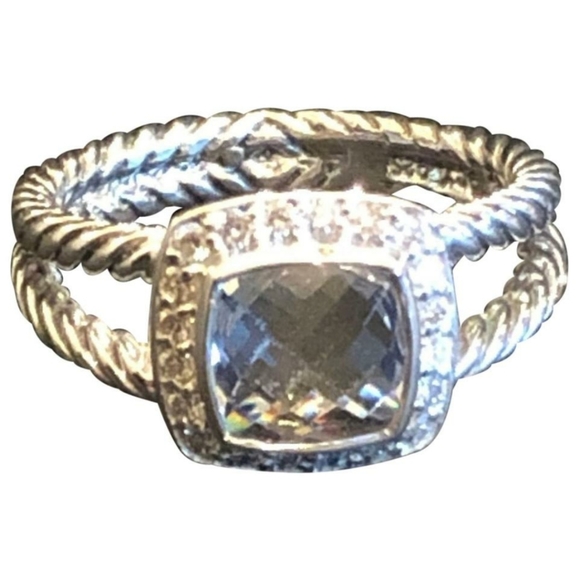 David Yurman Jewelry - David Yurman petite albion ring white topaz